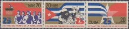 1984.80 CUBA MNH 1984 Ed.2584-86 25 ANIV REVOLUCION. FIDEL CASTRO TRIPTICO. - Neufs