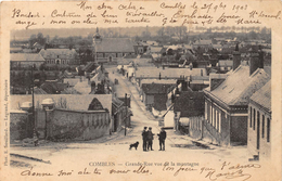 80.  COMBLES.  GRANDE RUE VUE DE LA MONTAGNE.  BEAU PLAN.  ANIMATION. DOS NON DIVISE. 1903 - Combles