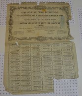 Mines De Mouzaias, (papier Pelure Abimé) 1853 En Algerie - Electricidad & Gas