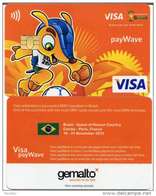 @+ Carte à Puce Demonstration VISA Gemalto : Mondial De Football Au Bresil  2014 - Disposable Credit Card