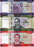 LIBERIA 2016 Banknotes 6 Set 5 10 20 50 100 500 Dollars $ UNC Perfect - Liberia