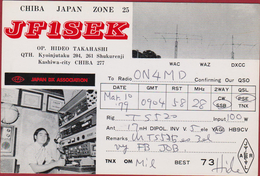 QSL Card Amateur Radio Chiba Japan Zone Japon Nippon Kashiwa City 1979 Funkkarte QTH DX Association - Amateurfunk