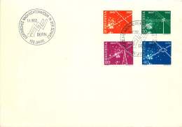 1952  Centenaire Des Télécommunications En Suisse Zum 309-312 MiNr 566-9  Non Adressé - FDC