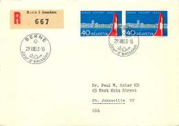 1953  Aéroport De Zurich Zum 313 MiNr 585 Paire  Oblit. Française - FDC