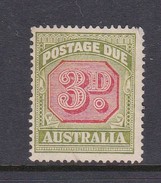 Australia Postage Due Stamps SG D115 1938 Three Pennies  Mint No Gum - Impuestos