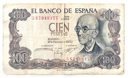 España - Billete 100 Pesetas - 1970 - 100 Peseten