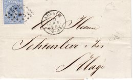 10 JAN 1876 Vouwbrief Van ARNHEM Naar 'sGravenhage Met NVPH 19 En Puntstempel 8 - Lettres & Documents