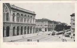 CARTOLINA: TORINO - STAZIONE PORTA NUOVA E CORSO VITTORIO EMANUELE II (MOVIMENTATA) - F/P - B/N - NON VIAGGIATA - LEGGI - Stazione Porta Nuova