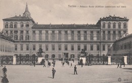 CARTOLINA: TORINO - PALAZZO REALE "EDIFICIO COMINCIATO NEL 1660" (MOVIMENTATA) - F/P - B/N - NON VIAGGIATA - LEGGI - Palazzo Reale