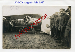 AVION Anglais Abattu-Juin 1917-Non Situee-CARTE PHOTO Allemande-Guerre 14-18-1 WK-Aviation-Fliegerei-Militaria- - 1914-1918: 1. Weltkrieg