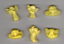 SERIE 6 Fèves Biscuit émaillé Jaune De MOYET-PERRIN - LES ANGES Ange Jaune - Olds