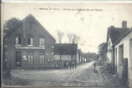 PAS DE CALAIS - 62 - BARLIN - Bureau De Postes Et Rue De L'Eglise - Animation - Barlin
