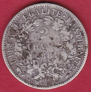 France 2 Francs Argent Cérès 1881 A - Other & Unclassified