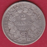 France 2 Francs Argent Cérès 1895 A - Other & Unclassified