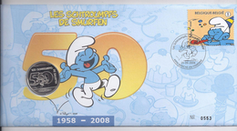 Belgie - Belgique Numisletter  3811 - Smurfen 50 Jaar - 2008 - Numisletter