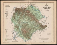 1893 Belovár-Körös Vármegye Térképe, Tervezte Gönczy Pál, Pallas... - Autres & Non Classés