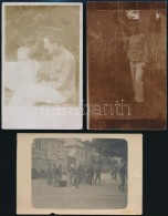 Cca 1910-1940 Vegyes Katonai Fotó Tétel, 5 Db (4 Db Fotólap, 1 Db Fotó, Egy... - Other & Unclassified