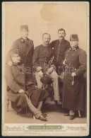 Cca 1880-1890 Katontisztek Fotója, Pozsony, Fink Sándor, 16x10 Cm./ Cca 1880-1890 Millitary Officers,... - Other & Unclassified