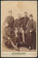 Cca 1880-1890 Katontisztek Fotója, Pozsony, Fink Sándor, 16x10 Cm./ Cca 1880-1890 Millitary Officers,... - Sonstige & Ohne Zuordnung