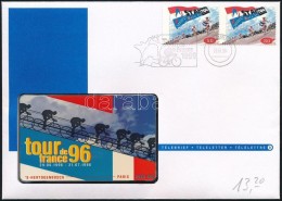 1996 Tour De France Bontatlan GyÅ±jtÅ‘i Telefonkártya, Bélyegzett Borítékban - Ohne Zuordnung