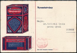 Cca 1930 Promonta Gyógyszer Reklám LevelezÅ‘lap, 11x15,5 Cm - Werbung