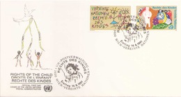 NATIONS UNIES FDC DU 14 JUIN 1991 VIENNE DROITS DE L ENFANT - Briefe U. Dokumente