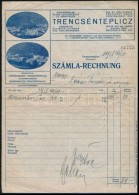 1918 A Trencséntepliczi FürdÅ‘ Díszes Fejléces Számlája - Ohne Zuordnung