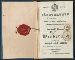 1858 Vándorló Könyv Baksafalvi Péklegény Részére Sok... - Ohne Zuordnung