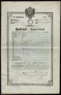 1853 Házaló útlevél Sok Település Pecsétjével +... - Ohne Zuordnung