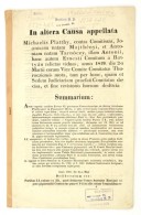 1837 2 Db Peres Okirat Nyomtatott JegyzÅ‘könyve, Kézírással Kiegészítve,... - Ohne Zuordnung