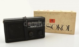 Retro Sokol 404 Rádió, Nem MÅ±ködik, Eredeti Dobozában, 24×12 Cm - Autres & Non Classés