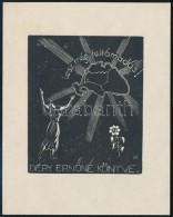 Selmeczi-Skonda Károly (1912-1987): Irredenta Ex Libris Déry ErnÅ‘né. Fametszet, Papír,... - Autres & Non Classés