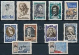 ** 1958-1959 Híres Emberek 9 Klf Bélyeg + 1 Sor - Autres & Non Classés