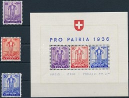 ** 1936 Pro Patria Sor Mi 294-296 + Blokk Mi 2 - Sonstige & Ohne Zuordnung