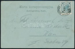 ~1900 Képeslap KRAKAU-WIEN Vasúti Bélyegzéssel - Sonstige & Ohne Zuordnung