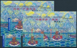 ** 2001 Hongkong-i Közös Kiadás; Sárkányhajó Verseny Sor Mi 2059-2060 + Blokk... - Autres & Non Classés