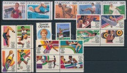 ** 1979-1990 Olimpia Motívum 19 Klf Bélyeg, Közte 4-es Tömbök, 3-as Csík - Sonstige & Ohne Zuordnung
