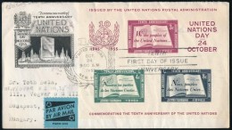 1955 Mi Blokk 1 I Légi FDC Budapestre - Sonstige & Ohne Zuordnung