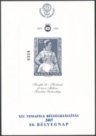 ** 2007/18A1 XIV. Temafila Bélyegkiállítás Felülnyomott Emlékív... - Autres & Non Classés