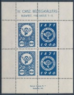 ** 1946/1 IV. Országos Bélyegkiállítás Emlékkisív (4.500) - Sonstige & Ohne Zuordnung