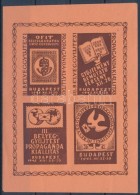 1945/1a BélyeggyÅ±jtési Propaganda Kiállítás Emlékív (4.000) - Autres & Non Classés