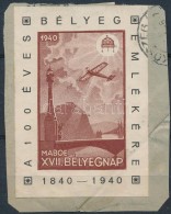 1940/4d XVIII. Bélyegnap Emlékblokk Kivágáson (10.000) - Autres & Non Classés