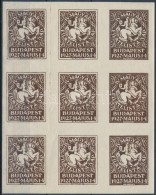 1927/2 IV. Magyar Filatelista Nap Emlékkisív Próbanyomata / Imperforate Proof - Autres & Non Classés