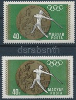 ** 1969 Olimpiai érmesek 40f Fekete Színeltolódás (fehér Csík A... - Autres & Non Classés