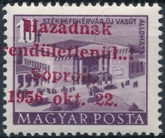 ** Soproni Kiadás 1956 Épületek 10f Piros Felülnyomás (15.000) Garancia... - Sonstige & Ohne Zuordnung