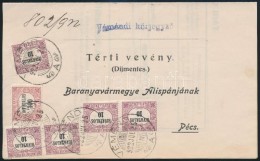 1922 Tértivevény 6 Db Hivatalos Bélyeggel - Sonstige & Ohne Zuordnung