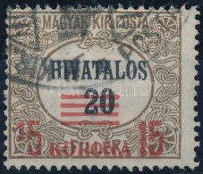 O 1921 Hivatalos 15K/20f Hiányos Piros Felülnyomással - Sonstige & Ohne Zuordnung