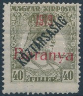 * Baranya 1919 Zita/Köztársaság 40f Garancia Nélkül (35.000) - Autres & Non Classés