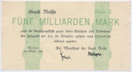 Németország / Weimari Köztársaság / Neisse 1923. 5.000.000.000M... - Ohne Zuordnung