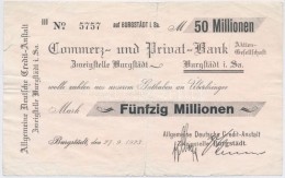 Németország / Weimari Köztársaság / Burgstadt 1923. 50.000.000M... - Ohne Zuordnung